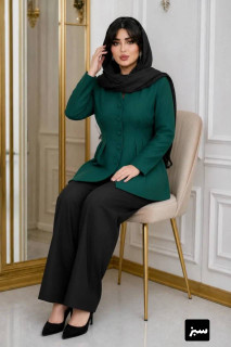 مانتو شومیزی دکمه دار مازراتی بانو
